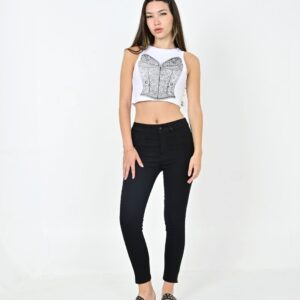 830 – Jeans Tobillero Tiro Medio