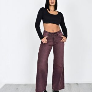 879 – Wide Leg Tiro Medio