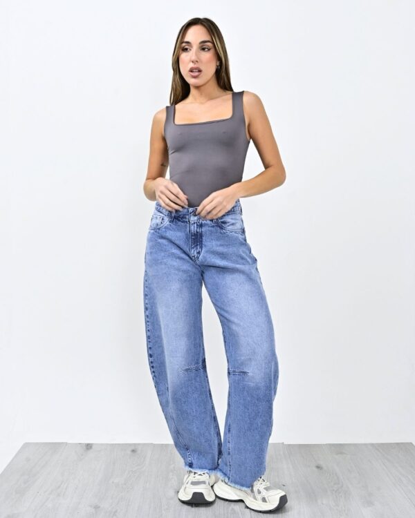 991– Jeans Barrel Tiro Medio