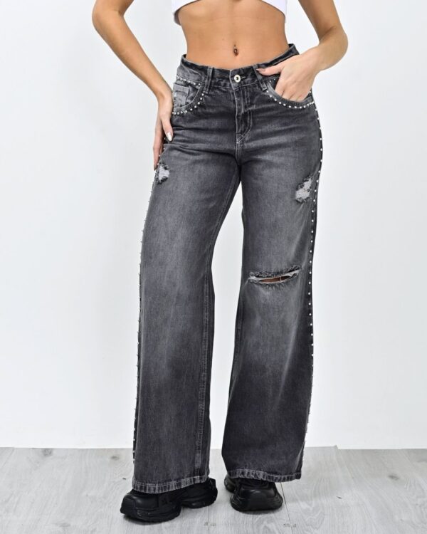 974- Wide leg con tachas - Imagen 3